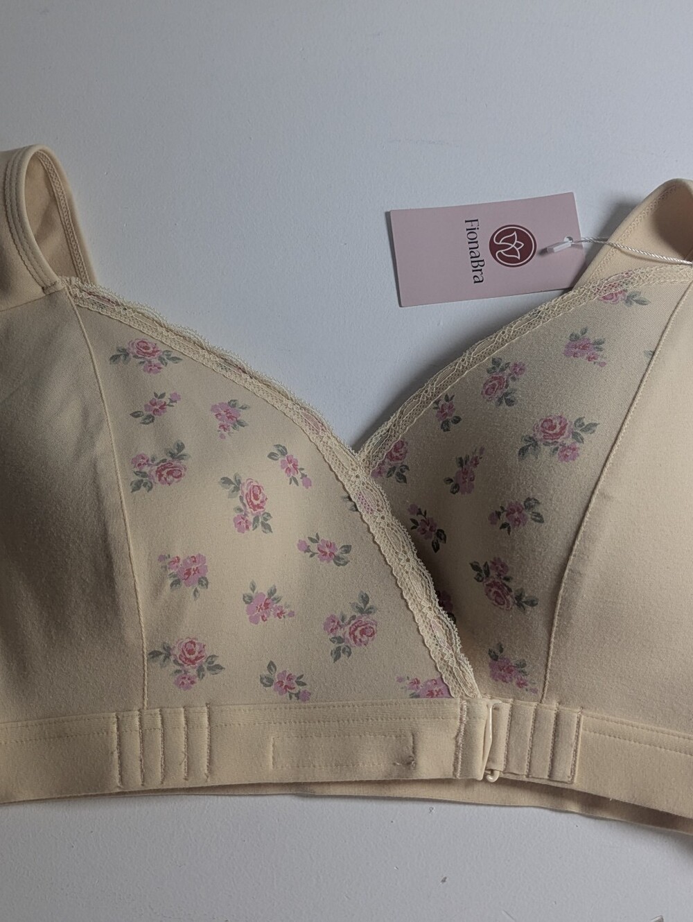 Fiona Bra - Comfortable & Convenient Front Wrap Closure Bra for Seniors XL Roses - Picture 5 of 12